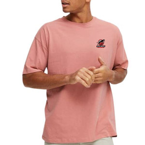 Camiseta holgada y transpirable con estampado urbano para hombre, muy vendida, 100% algodón, ligera, camisetas extragrandes para hombre - Product Image 1
