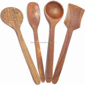 2025 Cubiertos de madera ecológicos Cucharas y espátula Creación artística para bodas Disponible a varios precios - Product Image 1