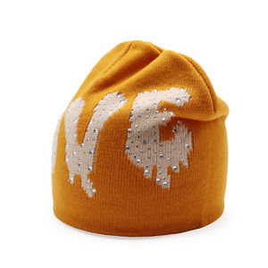 Gorros de Invierno de Acrílico con Diamantes de Imitación Brillantes, Gorros de Invierno de Lujo con Pedrería, Venta al Por Mayor de Fábrica - Product Image 2