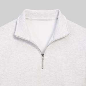 เสื้อฮู้ดดี้ผู้ชายแบบซิปครึ่งตัว ผ้าฝ้ายปั่น 100% ดีไซน์ยอดนิยมปี 2026 ปักลายตามสั่ง แขนยาว สวมใส่สบาย เหมาะสำหรับฤดูหนาว - Product Image 4