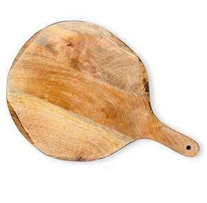 Tabla de cortar rústica de madera maciza para cortar queso y carne, tabla de picar y charcutería con acabado brillante, accesorios de cocina. - Product Image 5