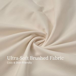 Set di Lenzuola in Microfibra per Letto Queen, 4 Pezzi, Facile Manutenzione, Tessuto Spazzolato Resistente al Restringimento e allo Sbiadimento, Federe Incluse (Bianco) - Product Image 5