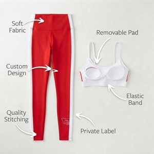 Vêtements de sport personnalisés en gros avec logo sublimé, tenues de yoga pour femmes, ensembles de fitness pour la salle de sport, vêtements de fitness de haute qualité - Product Image 4