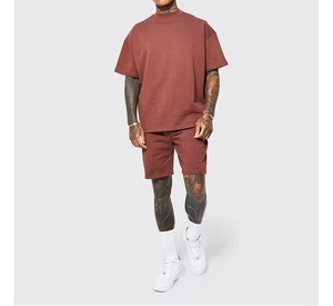 Conjunto de Pantalones Cortos de Verano de Dos Piezas de Algodón para Hombre, Talla Grande, Ropa Casual de Alta Calidad para Exteriores, Cómodo - Product Image 5