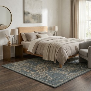 Alfombra de lana tufted hecha a medida con texturas en capas y detalles refinados para apartamentos de lujo y espacios interiores de boutique. - Product Image 4
