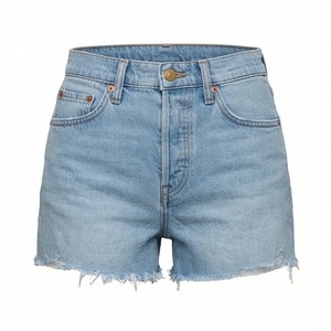 Shorts de Mezclilla de Cintura Alta para Mujer, Pantalones Vaqueros Rotos, Ropa Casual de Calle, Atuendo de Verano, Ropa de Moda Diaria para Exteriores - Product Image 1
