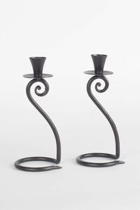 Engraved Design <b>Tall</b> Black Metal <b>Table</b> Top Candle Stand for Home Decor Christmas Wedding Party Anniversary Home Decoration - Product Image 2
