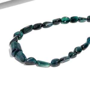 Perles de tourmaline verte naturelle AAA+ de 7x9 à 11x20 mm, brin de 18 pouces, pierres précieuses en vrac pour la fabrication de bijoux - Product Image 3