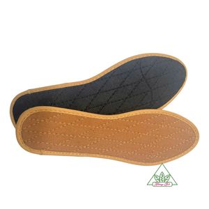 CI-04 Natural Cinnamon <b>Insoles</b> Lightweight Breathable Custom Logo Polyester Fabric Safe Feet Deodorize Woven Pattern Design - Product Image 4