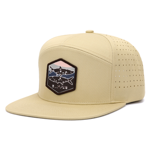 Casquette Snapback 7 Panneaux en Toile avec Patch Tissé, Imperméable et Résistante à l'Eau, Design Personnalisé Découpé au Laser, Strass, Réglable, Unisexe - Product Image 1