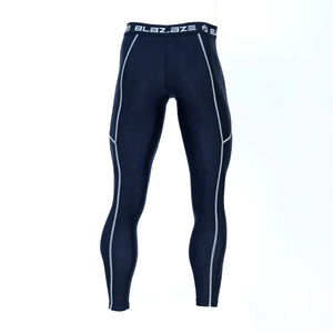 Leggings de compression pour homme Winton Impex, longueur intégrale, taille élastique, design patchwork, tissu en spandex à séchage rapide, impression réfléchissante - Product Image 2