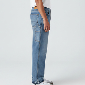 Jean en denim coupe droite grande taille pour homme, taille mi-haute, extensible, idéal pour le printemps et les activités de plein air – Nouvelle collection très demandée - Product Image 3