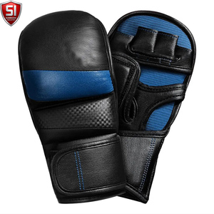 Gants de sparring MMA de haute qualité, sur mesure, en cuir PU, antidérapants, avec sangle de poignet réglable, fermeture auto-agrippante, pour adultes - Product Image 4