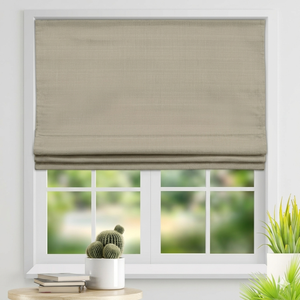 Stores et rideaux enrouleurs classiques intégrés pour chambre à coucher, en tissu 100 % polyester, technique unie, style français, occultants - Product Image 2