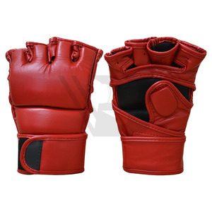 Meilleurs gants de boxe demi-doigts de haute qualité, neufs, pour entraînement de kick-boxing et MMA, en cuir respirant - Product Image 5