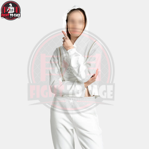Conjunto Deportivo para Mujer, Estilo Zip en Color Blanco, Top Corto de Manga Larga, Producto Más Vendido, Top Corto y Pantalones Deportivos - Product Image 6