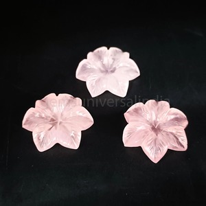 Fleur de quartz rose naturel sculptée à la main, pierre précieuse de 23 mm, breloque en cristal, pierre sculptée en vrac pour la fabrication de bijoux, prix de gros en vrac - Product Image 6