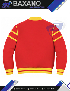 เสื้อแจ็คเก็ตวาร์ซิตี้สำหรับผู้หญิง NSPDK สีเหลือง ปักตัวอักษรกรีก ซิปด้านหน้า สไตล์พรีปปี้ คอปกและปลายแขนเสื้อแบบ Letterman - Product Image 5