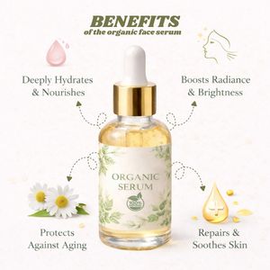 Sérum visage premium à l'acide hyaluronique et au bakuchiol, éclaircissant, anti-acné, anti-âge, pour une peau éclatante, blanchissant, enrichi en vitamine C - Product Image 4