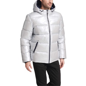 Veste bouffante en Polyester pour hommes, vêtements chauds pour hiver, personnalisés, remplissage de pataugeoire, de marque, Logo OEM, vente en gros, 2020 - Product Image 1