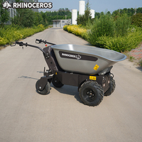 Mini-dumper électrique Rhinoceros KS450E, charge utile 450 kg, moteur 800 W, benne 0,2 m³, pour jardin, ferme, chantier de construction, vente en gros