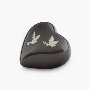 Elegante Urna Funeraria de Metal para Cenizas Humanas, Estilo Europeo/Americano, Grabada a Mano, Pequeña Urna Conmemorativa - Product Image 1