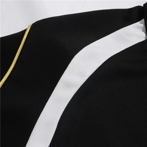 T-shirt de golf décontracté à manches courtes en toile rayée écologique pour homme, impression numérique, fournisseur OEM ODM, usine - Product Image 6