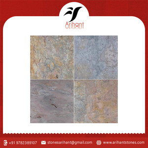 Dalles de pierre d'ardoise multicolores pour revêtements de sol, revêtements muraux, toitures, aménagements paysagers et projets de construction résidentielle - Product Image 6