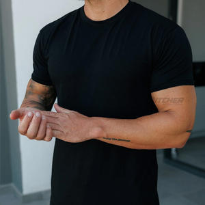 T-shirts surdimensionnés pour hommes de style streetwear personnalisés avec impression de logo personnalisé, tissu tricoté en mélange polyester/coton, vêtements de marque - Product Image 2