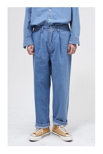 Ensemble de mode pour homme personnalisé, veste en denim brut décontractée pour l'hiver et pantalon à coupe décontractée, résistant - Product Image 2