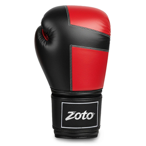 Gants de boxe multi-panneaux en cuir avec fermeture auto-agrippante, surpiqûres contrastées, gants d'entraînement et de sparring haut de gamme, équipement de gym - Product Image 3
