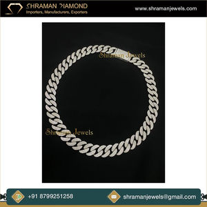 Cadena de eslabones cubanos Miami personalizada de 14 mm y 22 pulgadas, de plata 925 chapada en rodio con moissanita, estilo hip hop, para compromiso, bodas y fiestas - Product Image 5