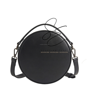 SEHRAINN Genuine Leather Round Crossbody Bag Bohemian Floral Tooled Design Large Capacity Women's Shoulder Bag - Product Image 3