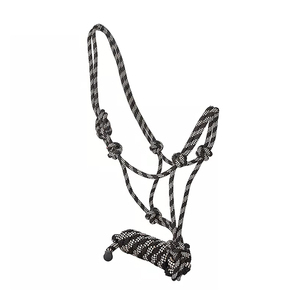 Corde de trelage pour cheval en coton tressé de qualité supérieure avec mousqueton robuste, corde de licou durable pour l'équitation, l'entraînement, le toilettage et l'écurie - Product Image 2