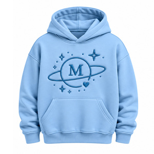 Oversized Hoodie Men Custom Heavyweight Pullover Fleece <b>Sweatshirt</b> Streetwear Regular Fit Casual Training Wear Top 3D <b>Embroidery</b> - Product Image 3