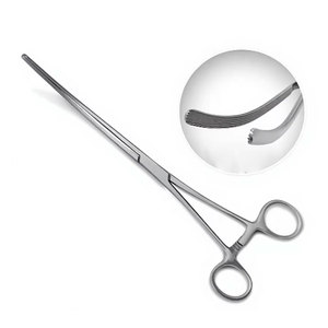 Pinza Intestinal Doyen de 9 Pulgadas con Curvatura Longitudinal y Dientes, Instrumento Quirúrgico de Acero Inoxidable Alemán, Pinza Atraumática para Intestinos - Product Image 1