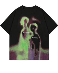 Camiseta de Compresión para Hombre de Alta Calidad al por Mayor, 100% Algodón Tejido, Transpirable, Corte Holgado, Manga Corta, Diseño Personalizado, Tallas Grandes - Product Image 1