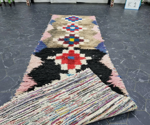 Alfombra de Nudos Marroquí de Lujo, Multicolor, de Lana, Hecha a Mano, Acolchada, Resistente a las Manchas, Antideslizante, para Sala de Estar, Hotel, Lavable a Mano - Product Image 4