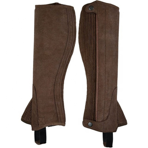 Genuine Cowhide Leather Unisex Half <b>Chaps</b> Custom Demanded Horse Racing Equestrian <b>Chaps</b> Durable for Men and Women <b>Riding</b> wear - Product Image 6