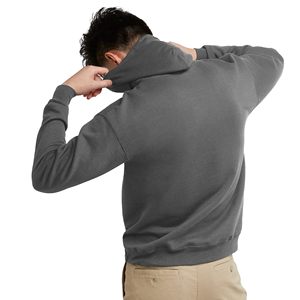 Sweat-shirt à capuche pour homme, couleur unie, 350 GSM, 100% coton, pull-over décontracté uni, coupe classique, vente en gros - Product Image 3