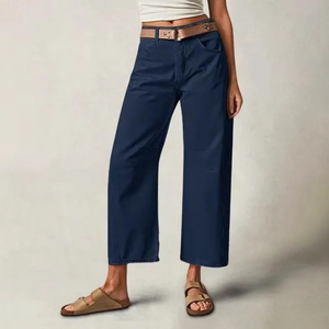 Wholesale OEM ODM Unisex Wide Leg <b>Boot</b> Cut Denim Casual Jeans Breathable Eco-Friendly Medium Wash Loose Fit Mid Waist - Product Image 2