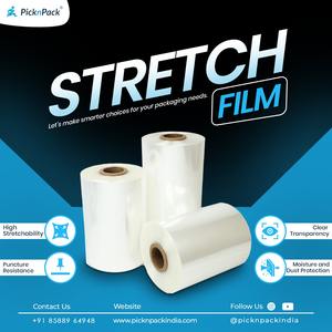 Rouleau de film étirable transparent HDPE de 18 pouces, 550 m |   Film d'emballage pour palettes industrielles pour l'emballage alimentaire, le déménagement et la coulée - Product Image 2