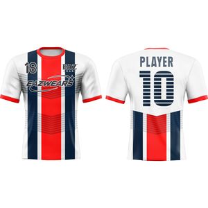 เสื้อฟุตบอลทีมกีฬา เสื้อแข่งขันแบบกำหนดเอง ชุดยูนิฟอร์มประสิทธิภาพสูง ระบายเหงื่อได้ดี โรงงานผู้ผลิต OEM ODM เสื้อฟุตบอล - Product Image 1