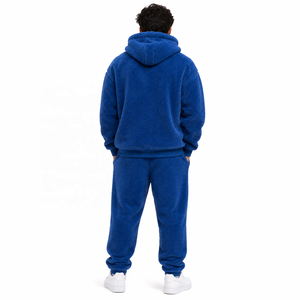 OEM Men's Fleece Hoodies Oversized Casual Sweatshirt Front Logo Pocket Design Streetwear Regular Fit Knitted Polyester <b>Tracksuit</b> - Product Image 3