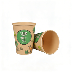 Gobelets en papier synthétique à paroi simple jetables, imprimés sur mesure pour boissons chaudes/froides, boissons gazeuses, tailles personnalisables - Product Image 2