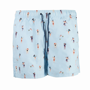 Custom Casual Mid Waist Elastic Polyester Beach <b>Shorts</b> for <b>Men</b> Surfing Swimwear with Back Pocket Eco-Friendly - Product Image 6