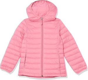 Doudoune rose légère matelassée imperméable écologique respirante coupe-vent décontractée à capuche pour l'hiver - Product Image 1
