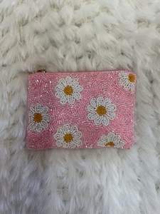 Embroidered Seed Beads Promotional Beaded <b>Coin</b> <b>Purse</b> Zipper Mini Luxury Pouch Handmade Eco-Friendly Money Quote Wholesale - Product Image 2