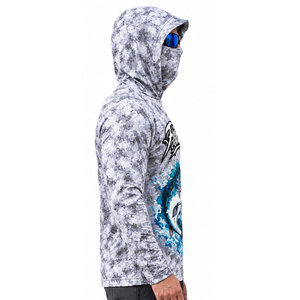 Custom Professional Lightweight Long Sleeve Sportswear Breathable Quick Dry Hoodie Fishing <b>Shirts</b> for Winter - Product Image 5