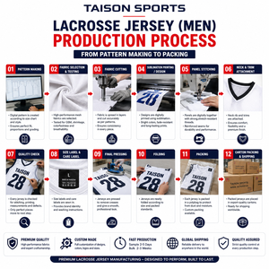 เสื้อลาครอสผ้าโพลีเอสเตอร์ตาข่ายพรีเมียม 240 กรัม พิมพ์ลายด้วยความร้อน ป้องกันแบคทีเรีย แขนสั้น สกรีนโลโก้ด้านหน้า/ด้านหลังได้ - Product Image 4